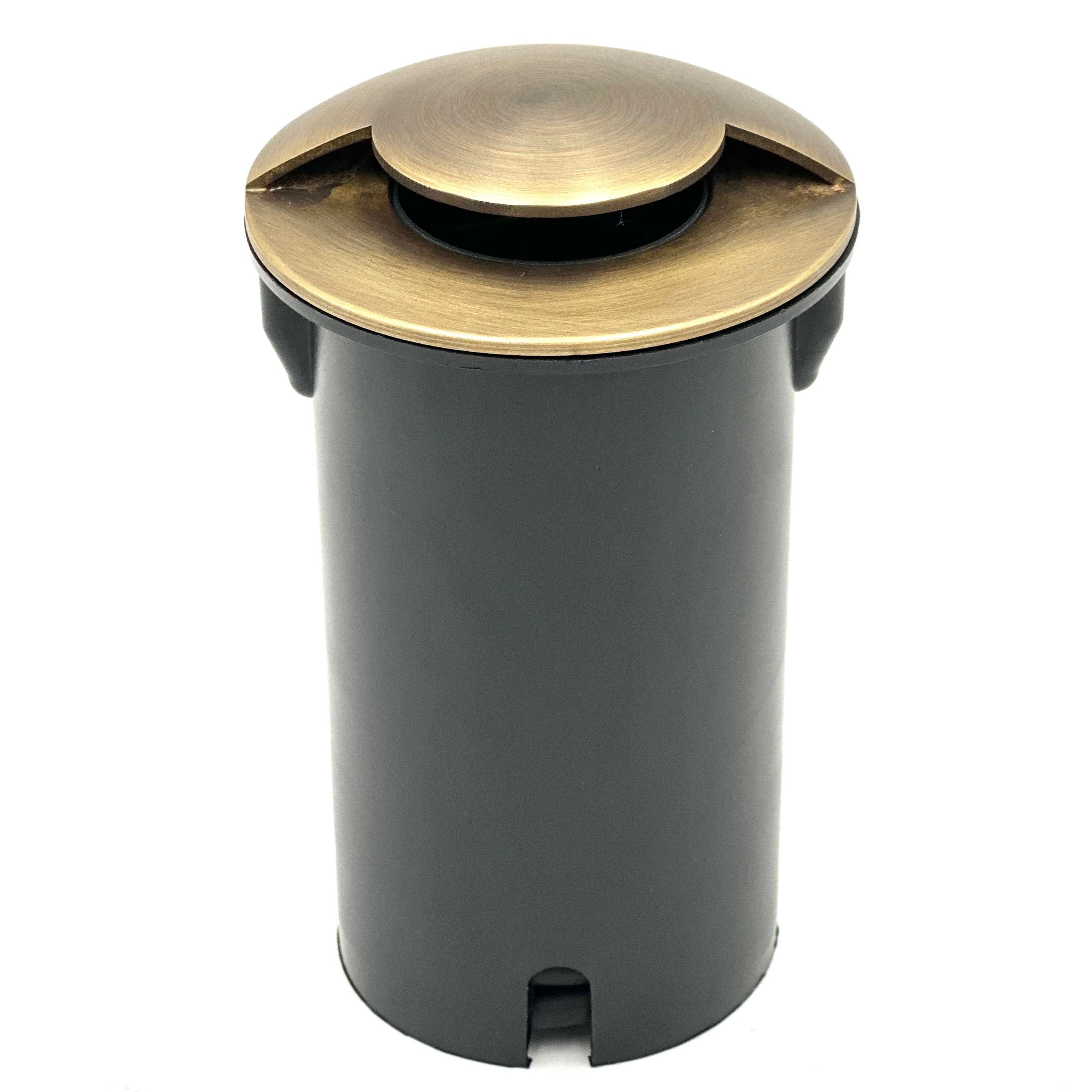 UNBP04 Stel-Path Antique Brass In-Ground Well Light Low Voltage Outdoor Lighting