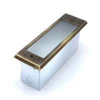 STBP11 Tulay Cast Brass Step Light Frosted Lens Low Voltage Outdoor Lighting