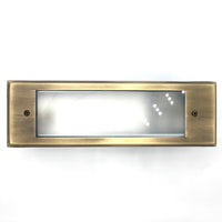 STBP11 Tulay Cast Brass Step Light Frosted Lens Low Voltage Outdoor Lighting