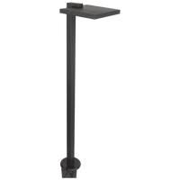 LP002 12V 3W LED Shallow Shade Mid Century Square Top Bollard Path Light.