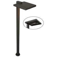 LP002 12V 3W LED Shallow Shade Mid Century Square Top Bollard Path Light.