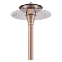 PLB04 Two Tier Brass LED Pagoda Low Voltage Path Light - Kings Outdoor Lighting