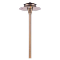 PLB04 Two Tier Brass LED Pagoda Low Voltage Path Light - Kings Outdoor Lighting