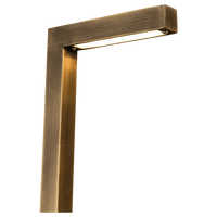 PLB07 Integrated 3W LED Brass L-Shaped Low Voltage Landscape Lighting Path Light.