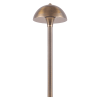 PLB08 Brass LED Globe Low Voltage Pathway Outdoor Landscape Lighting Fixture - Kings Outdoor Lighting