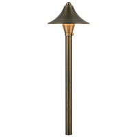 PLB09 Brass LED Cone Lamp Ready 12V Low Voltage Pathway Outdoor Landscape Lighting Fixture