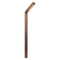 PLB14 Adjustable 3W LED Brass L-Shaped Low Voltage Path Light - Kings Outdoor Lighting