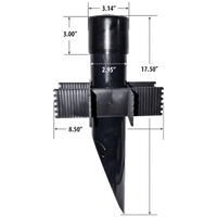 PV51 Heavy Duty PermaPost PVC Post with Cap for Landscape Lighting Fixtures.