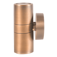 SCB05 LED Cylinder Up Down Light 2 Directional Brass Sconce Lighting - Kings Outdoor Lighting