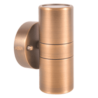 SCB05 LED Cylinder Up Down Light 2 Directional Brass Sconce Lighting - Kings Outdoor Lighting