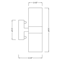 SCB05 LED Cylinder Up Down Light 2 Directional Brass Sconce Lighting.