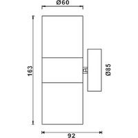 SCS06 LED Stainless Steel Cylinder Up Down Light 2 Directional Sconce Lighting.