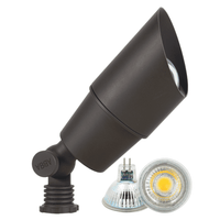 SPB01 4x/8x/12x Package 12V Low Voltage Directional Brass Spot Light Outdoor Landscape Lighting with 5W 3000K Bulb