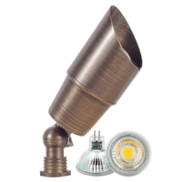 SPB01 4x/8x/12x Package 12V Low Voltage Directional Brass Spot Light Outdoor Landscape Lighting with 5W 3000K Bulb