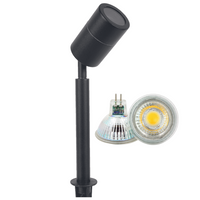 SPS02 4x/8x/12x Package 12V Low Voltage LED Stainless Steel Spotlight Adjustable Up Lighting Fixtures with 5W 3000K Bulb