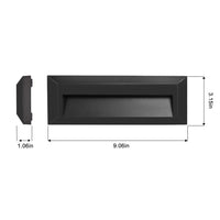 STA04 8W Low Voltage Cast Aluminum Rectangular Surface Mount LED Step or Deck Light.