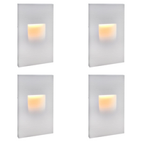 STA06 4x/8x/12x Package 3.5W Rectangular Waterproof Vertical 3000K Warm White Integrated 12V Low Voltage LED Aluminum Stair Step Light Wall Lighting Fixture