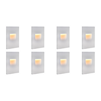 STA06 4x/8x/12x Package 3.5W Rectangular Waterproof Vertical 3000K Warm White Integrated 12V Low Voltage LED Aluminum Stair Step Light Wall Lighting Fixture
