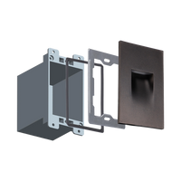 STA06 3.5W 12V Low Voltage Rectangular Waterproof Vertical 3000K Warm White Integrated LED Aluminum Stair Step Light Wall Lighting Fixture