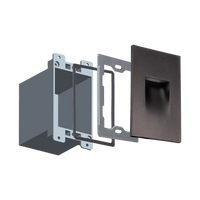 STA06 4x/8x/12x Package 3.5W Rectangular Waterproof Vertical 3000K Warm White Integrated 12V Low Voltage LED Aluminum Stair Step Light Wall Lighting Fixture