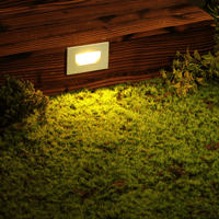STA07 4x/8x/12x Package 3.5W 12V Low Voltage 3CCT Rectangular Waterproof Horizontal LED Aluminum Stairs Step Light Fixture