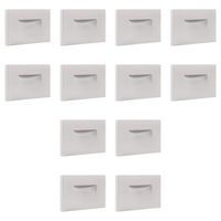 STA07 4x/8x/12x Package 3.5W 12V Low Voltage 3CCT Rectangular Waterproof Horizontal LED Aluminum Stairs Step Light Fixture