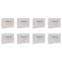 STA07 4x/8x/12x Package 3.5W 12V Low Voltage 3CCT Rectangular Waterproof Horizontal LED Aluminum Stairs Step Light Fixture