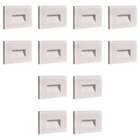 STA08 4x/8x/12x Package 3.5W 12V Low Voltage 3CCT Rectangular Waterproof Horizontal LED Aluminum Stair Step Light Fixture