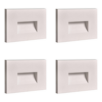 STA08 4x/8x/12x Package 3.5W 12V Low Voltage 3CCT Rectangular Waterproof Horizontal LED Aluminum Stair Step Light Fixture