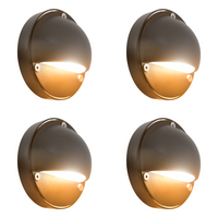 STA09 4x/8x/12x Package 3W Integrated LED Round Aluminum Deck Light Surface Mount 12V Low Voltage Landscape Lighting 3000K or 5000K