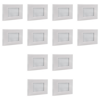 STA10 4x/8x/12x Package 3.5W 12V Low Voltage 3CCT Rectangular Waterproof Horizontal 3000K Warm White Integrated LED Aluminum Stair Step Light Fixture