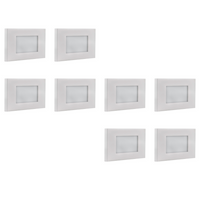 STA10 4x/8x/12x Package 3.5W 12V Low Voltage 3CCT Rectangular Waterproof Horizontal 3000K Warm White Integrated LED Aluminum Stair Step Light Fixture