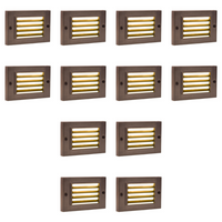 STB07 4x/8x/12x Package 2W LED Surface Mounted Horizontal Outdoor & Indoor Brass Step Light 12V Low Voltage