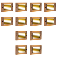 STB07 4x/8x/12x Package 2W LED Surface Mounted Horizontal Outdoor & Indoor Brass Step Light 12V Low Voltage