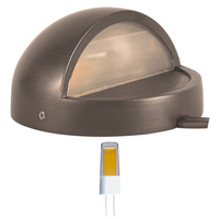 STB09 4x/8x/12x Package LED Brass Round Deck Light Surface Mount 12V Low Voltage Landscape Lighting 3W 2700K Bulb