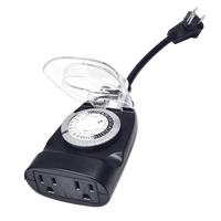 TM01 Plug In Timer Outdoor IP65 Waterproof Mechanical Clock for Garden Lights 24 Hour
