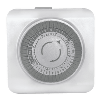 TM02 Plug In Timer Indoor Mechanical Clock for Garden Lights Transformers 24 Hour