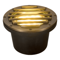 UNB01 Cast Brass Low Voltage Grille Commercial PAR36 LED In-ground Light IP65 Waterproof - Kings Outdoor Lighting