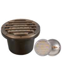 UNB01 4x/8x/12x Package Cast Brass Low Voltage Grille Commercial PAR36 LED In-ground Well Light IP65 Waterproof 12V Low Voltage 10W 160° 3000K Bulb