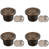 UNB01 4x/8x/12x Package Cast Brass Low Voltage Grille Commercial PAR36 LED In-ground Well Light IP65 Waterproof 12V Low Voltage 10W 160° 3000K Bulb