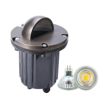 UNB02 4x/8x/12x Package Cast Brass 12V Low Voltage Half Moon Round LED In-ground Well Light IP65 Waterproof with 5W 3000K Bulb