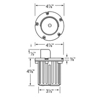 UNB03 Cast Brass Low Voltage Shielded LED In-ground Light IP65 Waterproof.
