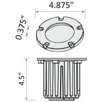 UNB04 Cast Brass Low Voltage Round LED In-ground Light IP65 Waterproof.
