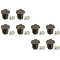 UNB04 4x/8x/12x Package Cast Brass 12V Low Voltage Round LED In-Ground Well Light IP65 Waterproof with 5W 3000K Bulb