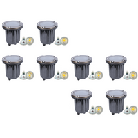 UNB04 4x/8x/12x Package Cast Brass 12V Low Voltage Round LED In-Ground Well Light IP65 Waterproof with 5W 3000K Bulb