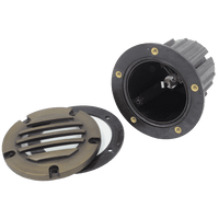 UNB06 Cast Brass Low Voltage Round Grill LED In-ground Light IP65 Waterproof.