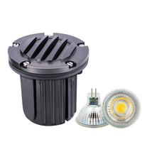 UNB06 4x/8x/12x Package Cast Brass 12V Low Voltage Round Grill LED In-Ground Well Light IP65 Waterproof with 5W 3000K Bulb