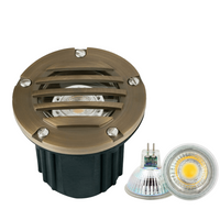 UNB06 4x/8x/12x Package Cast Brass 12V Low Voltage Round Grill LED In-Ground Well Light IP65 Waterproof with 5W 3000K Bulb