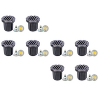 UNB06 4x/8x/12x Package Cast Brass 12V Low Voltage Round Grill LED In-Ground Well Light IP65 Waterproof with 5W 3000K Bulb