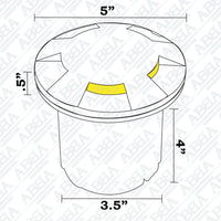 UNB07 Cast Brass Low Voltage Round Multi-Directional LED In-ground Light IP65 Waterproof.
